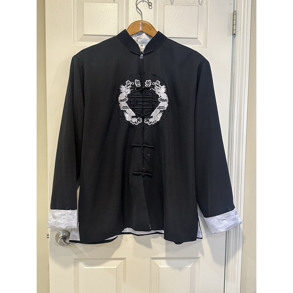 Chinese Dragon Embroidered Mm‎ Unisex Jacket Size Xxxxl (pics For Measurements )
